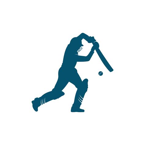Batsman playing cricket. Cricket competition logo. Stylized cricketer ...