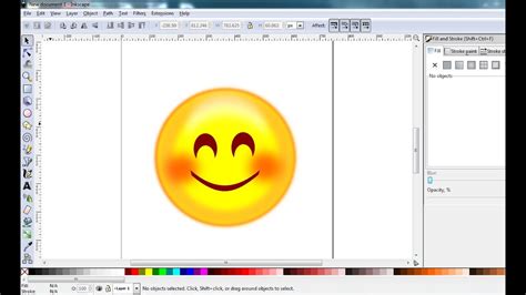 Inkscape Tutorial How To Draw Simple Whatsapp Emoji Using Inkscape