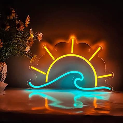 Amazon Dimmable Mountain Neon LED Light Sign 16 9 8 Sunrise