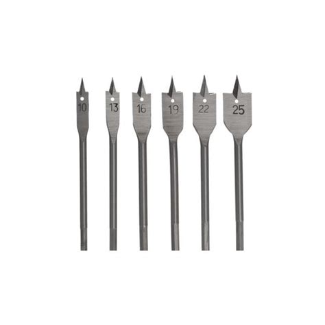 FLAT WOOD DRILL BIT SET 10-25mm 6pcs - AWTOOLS