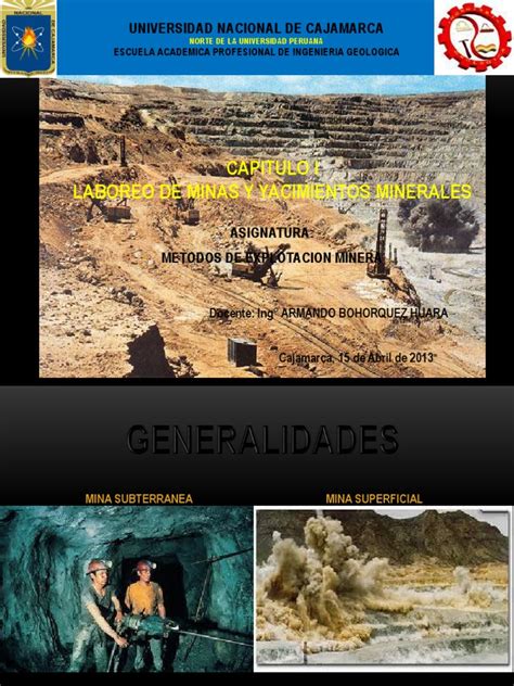 PDF CAP 01 LABOREO DE MINAS Y YACIMIENTOS MINERALES Pdf DOKUMEN TIPS