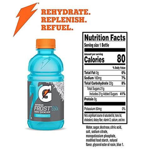 Gatorade Frost Thirst Quencher Glacier Freeze Crisp Cool 12 Oz Pack