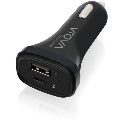 Alogic 2 Port Usbc Car Charger 5v4a 3a Usbc And 1a Usba With Smart