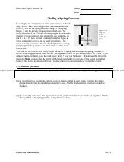 Lab Report Spring Constant Docx Livephoto Physics Activity