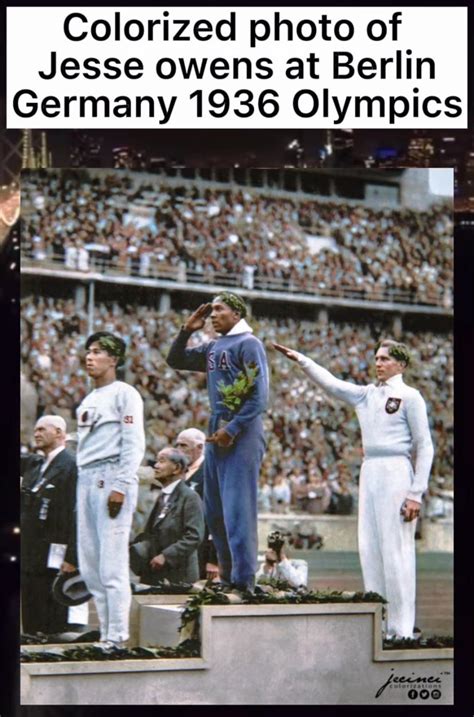 Jesse Owens 1936 Olympics Podium