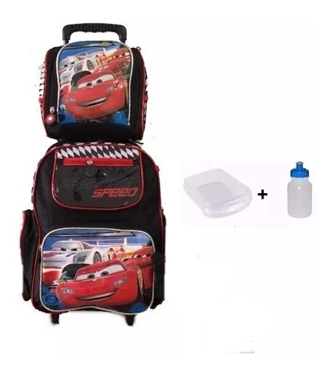 Kit Mochila Escolar Infantil Rodinha Mcqueen Carros Original Mercado