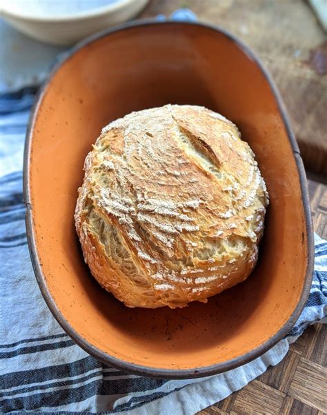 Easiest Clay Pot Bread No Knead Vegan Dairy Free Brunch Recipe