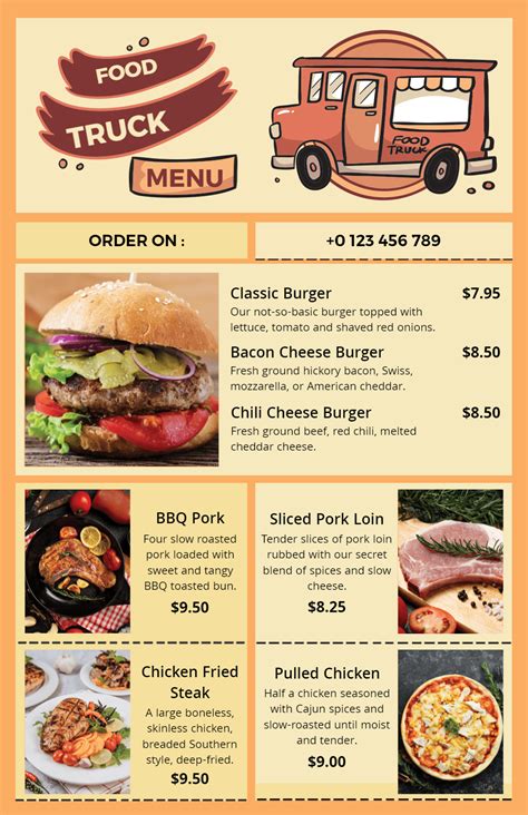 How to Design a Food Truck Menu Using Templates? - PhotoADKing