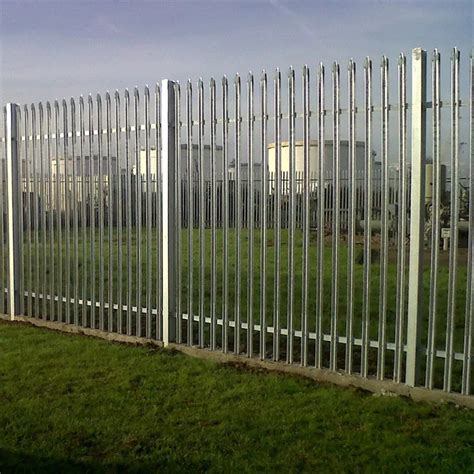 W Pale Galvanized Steel Palisade Fence M Height M Width