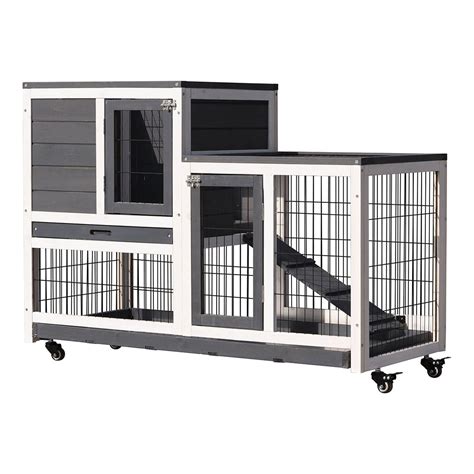 Chicken Cage Poultry House Fir Wood & Steel Wire Small Animal Poultry ...