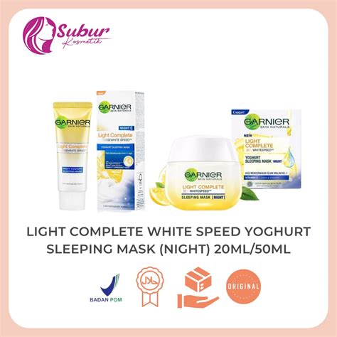 Jual Garnier Light Complete White Speed Yoghurt Sleeping Mask 20ml 50ml