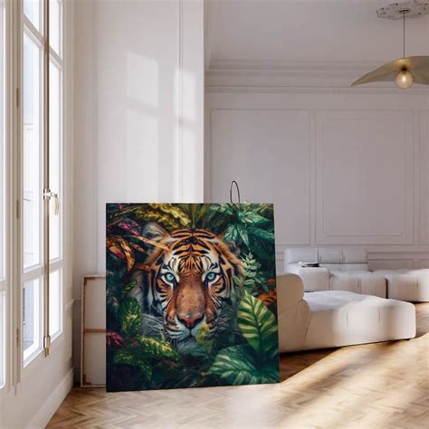 Tableau Tigre Couleur Tableau Toile