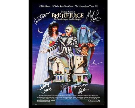 Beetlejuice Original Movie Poster With Cast Signatures A Etsy