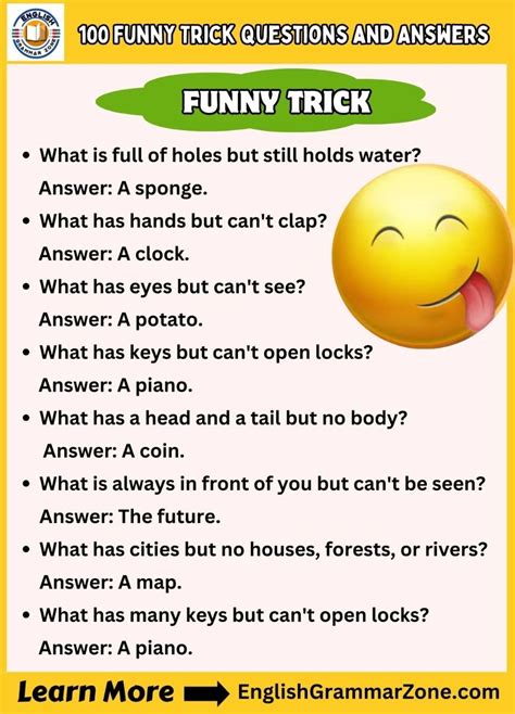 Easy Funny Tricky Riddles With Answers Artofit