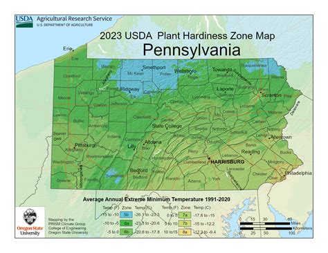 USDA Hardiness Zone Map And Pennsylvania Planting Zones | Gardening ...