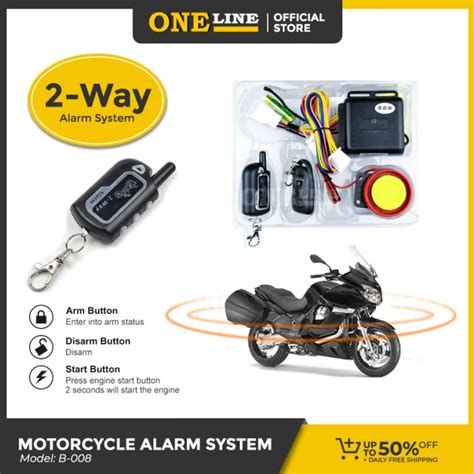 Oneline B Two Way Motorcycle Alarm System Lazada Ph