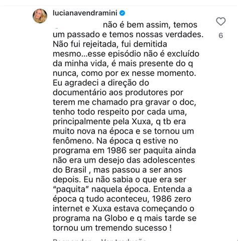 Luciana Vendramini quebra o silêncio após ser acusada em doc de usar