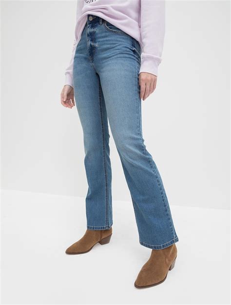 Myrunway Shop Re Medium Blue Kick Flare Denim Jeans For Women From