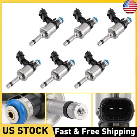 6x Fuel Injectors For GM Chevrolet Camaro Traverse GMC Acadia CTS 3 6L