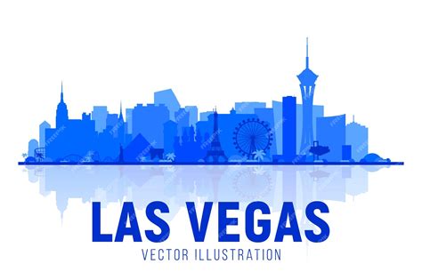 Premium Vector Las Vegas City Silhouette Skyline On White Background