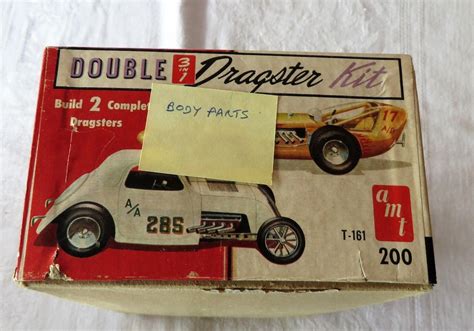 Junkyard Custom Body Parts Model Kit In Vtg Double Dragster Box R