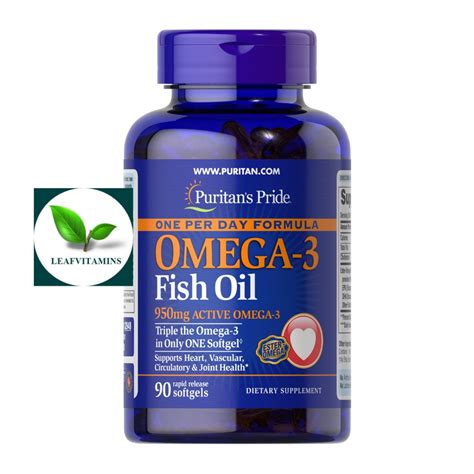 Puritan S Pride One Per Day Omega Fish Oil Mg Mg Active