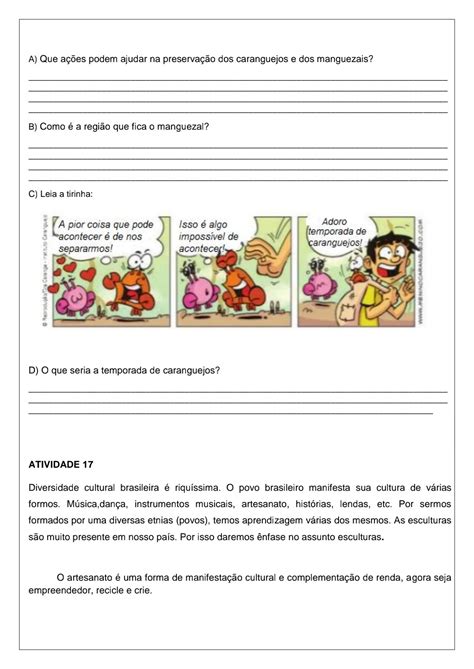 Atividades sobre diversidade cultural do Brasil - Atividades Fácil