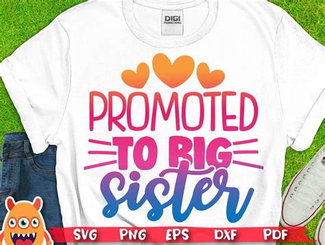 Promoted To Big Sister Svg Big Sister Svg Promoted To Svg Etsy