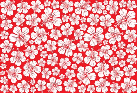 Seamless Floral Pattern Whit Hibiscus Vector Art At Vecteezy