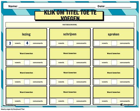 Werkblad Klinkers En Medeklinkers Tellen Storyboard