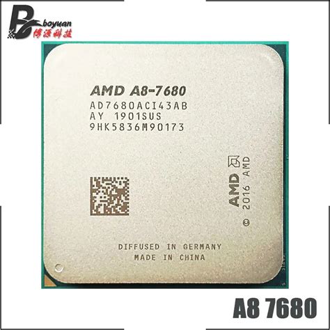 Procesador De Cpu Amd A8 Series A8 7680 3 5 Ghz Quad Core Quad Thread Ad7680aci43ab 45w Socket