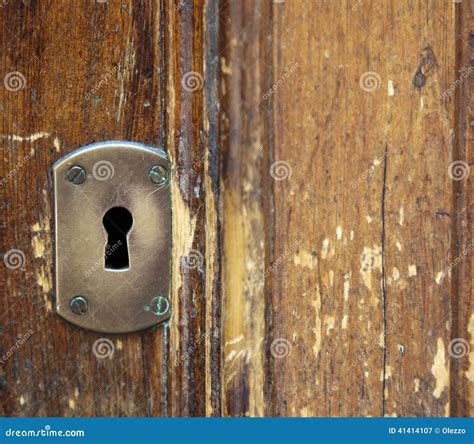 Retro Keyhole On A Door Stock Image Image Of Aged Rusty 41414107