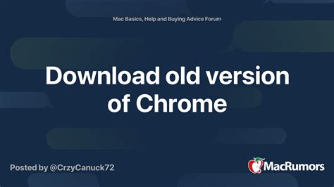 version  chrome macrumors forums