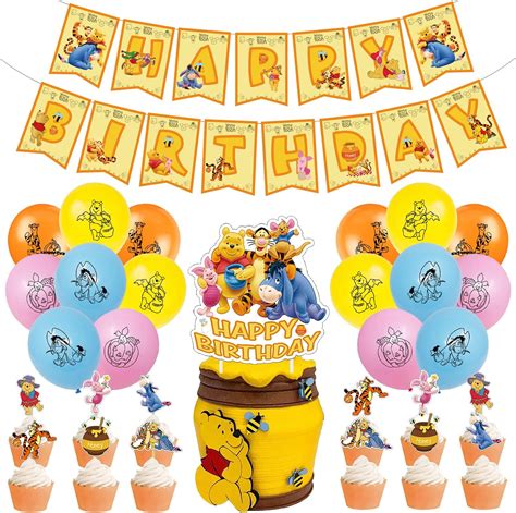 Winnie The Pooh Party Supplies Set with Balloons, Australia | Ubuy