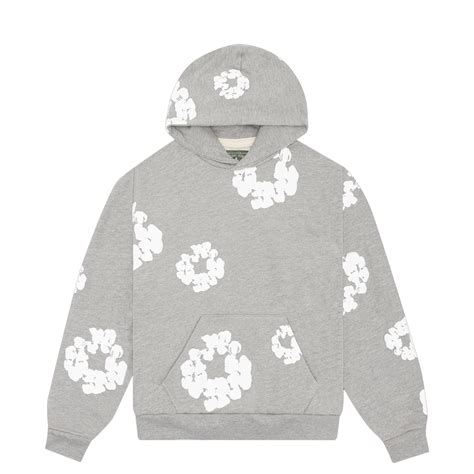 Denim Tears The Cotton Wreath Hooded Sweatshirt Grey — Kick Game