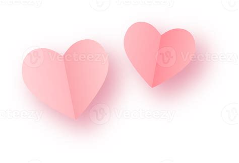 Cute Pink Hearts Cutout 21599492 Png