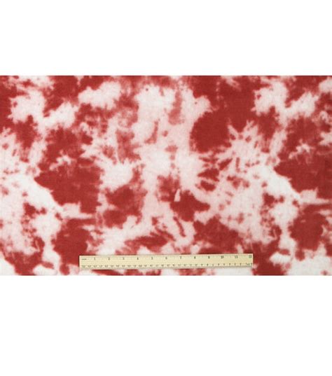 Red Tie Dye Anti Pill Fleece Fabric Joann