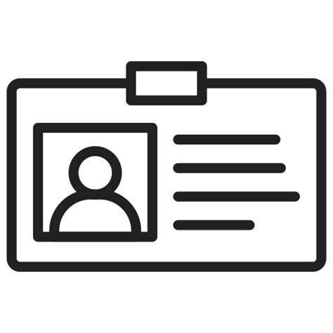 Id Card Generic Detailed Outline Icon