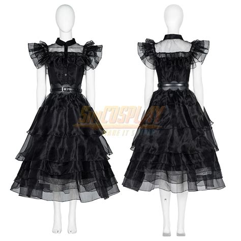 2022 Wednesday Addams Prom Dress Cosplay Costume