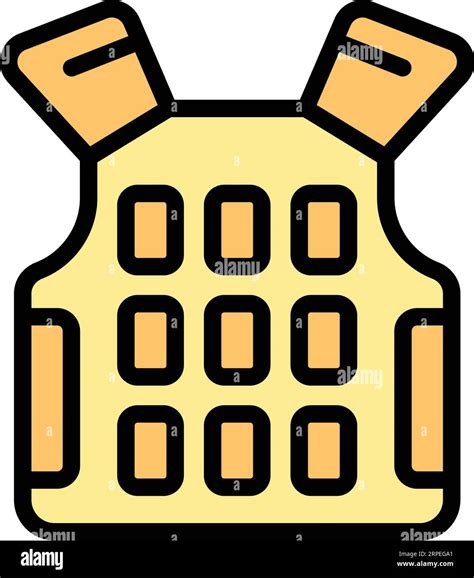 Bulletproof Vest Icon Outline Vector Police Kevlar Tactical Armor