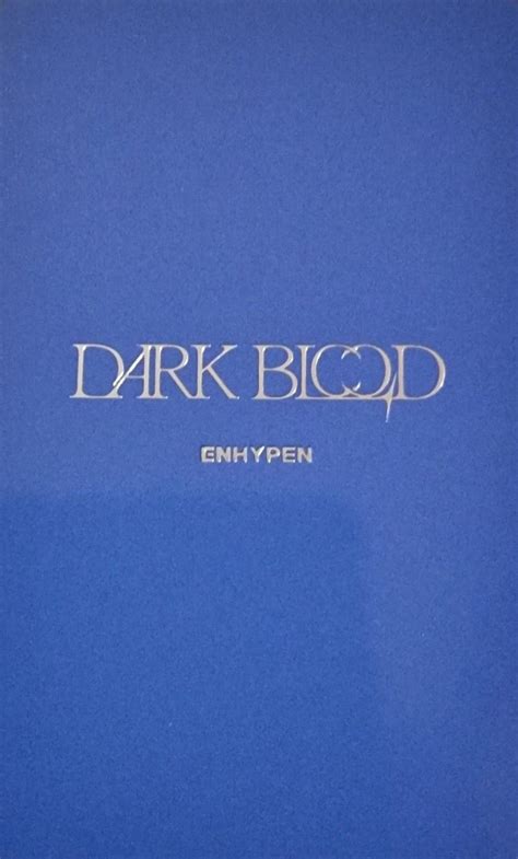 ENHYPEN BACK PHOTOCARD HALF VER 1 Dark Blood Photocard Scan Version