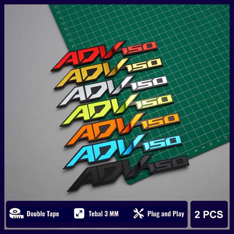 jual emblem honda adv   sepasang kanan kiri bahantulisan adv