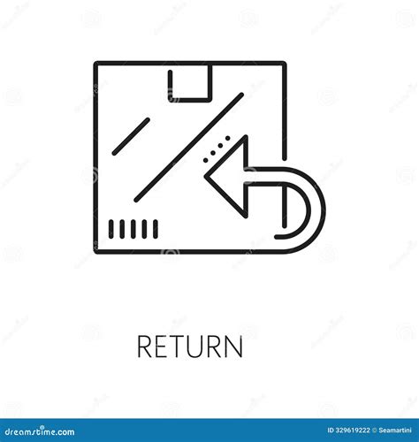 Parcel Return Icon for Delivery Logistics Service Stock Illustration