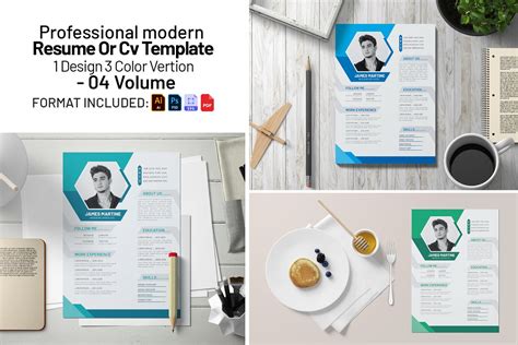 Photoshop Action - Professional Resume Or CV Templates