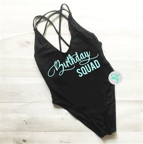 Birthday Suit Swimsuit Birthday Queen Swimwear Beach Bathing Etsy