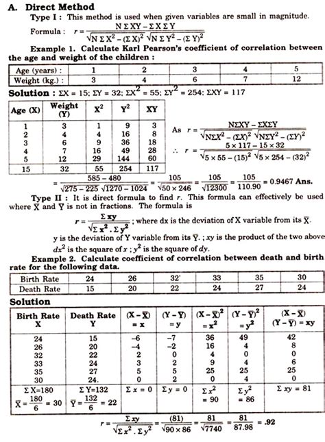 Karl Pearsons Formula For Finding The Degree Of Correlation