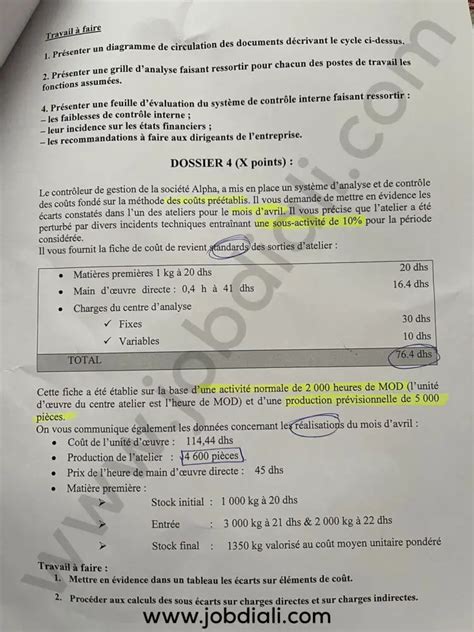 Exemple Concours Administrateurs 2ème grade 2022 Finance audit contrôle