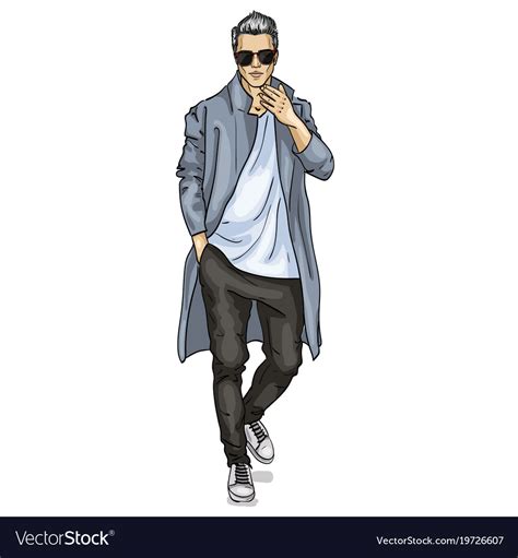 Man Model Royalty Free Vector Image Vectorstock