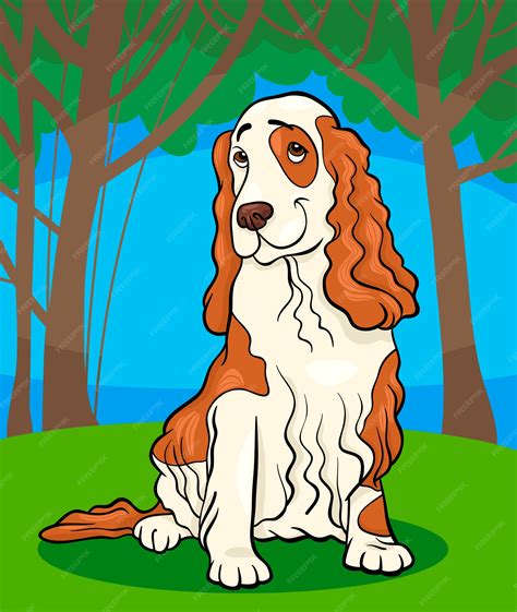 Premium Vector | Cocker spaniel dog cartoon illustration