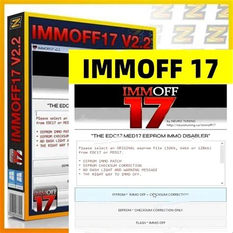 Newest Immo Off IMMOFF17 Software EDC17 Immo Off Ecu Program